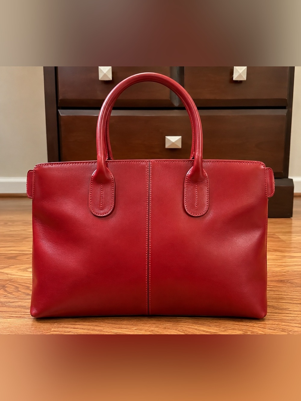 Ceistian Red Genuine Leather Tote Bag Made in 🇮🇹 Italy -Vintage
